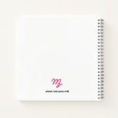 Square floral hearts mandala notebook notitieboek (Achterkant)