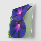 Square Floral Wall Clock Vierkante Klok (Hoek)