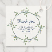 Square Floral Wreath Label – Aangepaste Communie B (Achterkant)