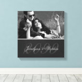 SQUARE Foto van Gray Mat Jubileum Canvas Afdruk (Insitu (Houten vloer))