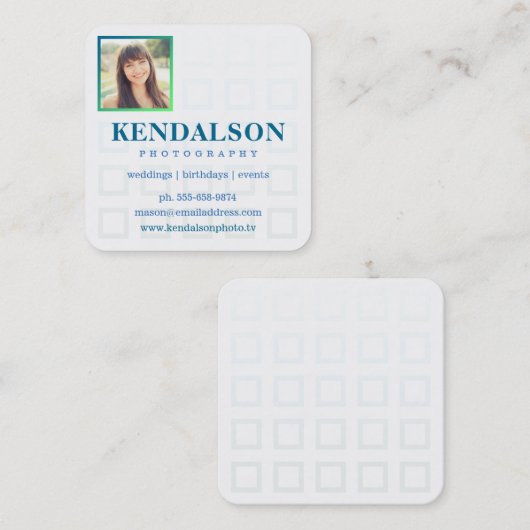 Square Fotografie Vierkante Visitekaartje (Voorkant / Achterkant)