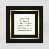 Square framed elegant classant luxe monogram vierkante visitekaartje (Achterkant)