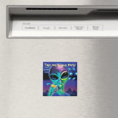 Square Fridge Magnet Alien neem me mee naar je fee (Insitu (Vaatwasser))