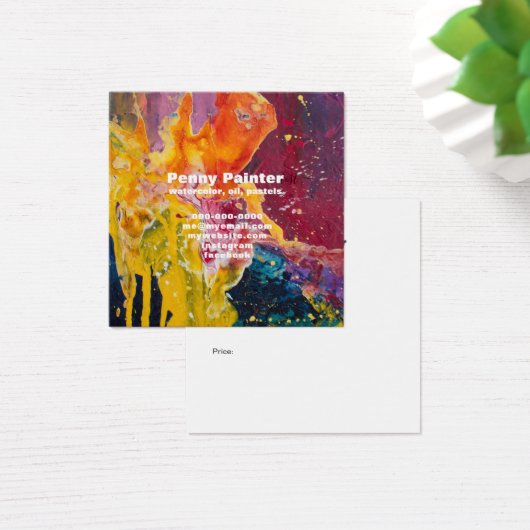 SQUARE FULL BLEED ARTISTS BUSINESS AND TITLE KAART (Bureau)