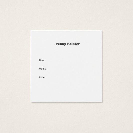 SQUARE FULL BLEED ARTISTS BUSINESS AND TITLE KAART (Achterkant)