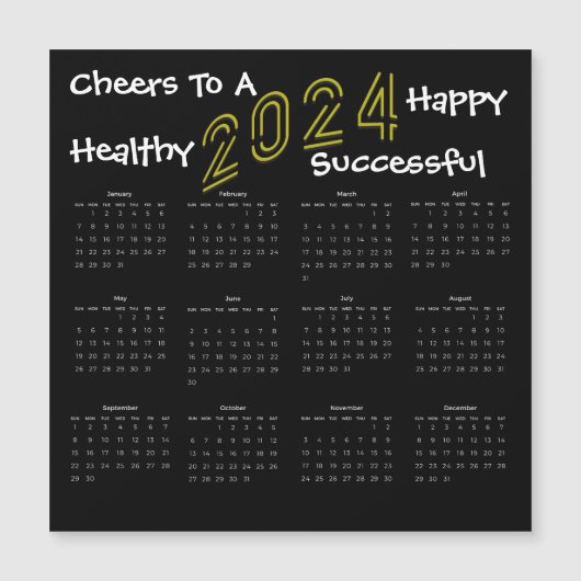 Square Fun 2024 Familie Bedrijfskalender Cadeau (Voorkant)