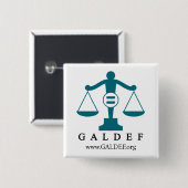Square GALDEF-toets Vierkante Button 5,1 Cm (Voorkant /achterkant)