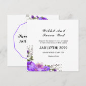 Square Gatefold Wedding Kaart (Voorkant / Achterkant)