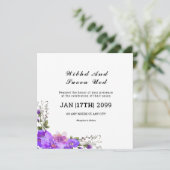 Square Gatefold Wedding Kaart (Staand voorkant)