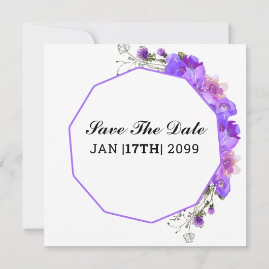 Square Gatefold Wedding Kaart (Achterkant)