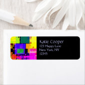 Square Geometric Multicolored Patter Etiket (Insitu)