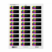 Square Geometric Multicolored Patter Etiket (Full Sheet)