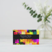 Square Geometric Multicolored Pattern Visitekaartje (Staand voorkant)