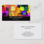 Square Geometric Multicolored Pattern Visitekaartje (Voorkant / Achterkant)