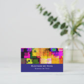 Square Geometric Multicolored Pattern Visitekaartje (Staand voorkant)