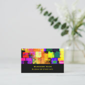 Square Geometric Multicolored Pattern Visitekaartje (Staand voorkant)