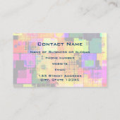 Square Geometric Multicolored Pattern Visitekaartje (Achterkant)