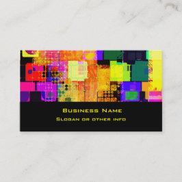 Square Geometric Multicolored Pattern Visitekaartje