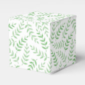 Square gift box - Leaves - green Bedankdoosjes (Voorkant Zijde)