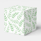 Square gift box - Leaves - green Bedankdoosjes (Achterkant)