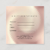 Square Gift Certificate Small Glitter Lash Makeup Kortingskaartje (Achterkant)