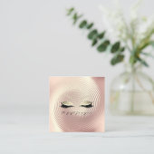 Square Gift Certificate Small Glitter Lash Makeup Kortingskaartje (Staand voorkant)