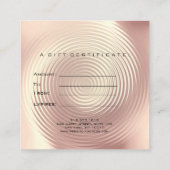 Square Gift Certificate Small Glitter Lash Makeup Kortingskaartje (Achterkant)