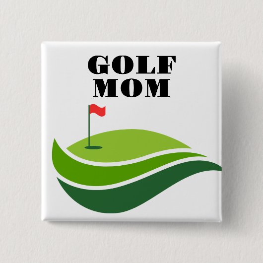 Square "Golf Ma"-Button Vierkante Button 5,1 Cm (Voorkant)
