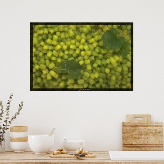 Square Grapes Poster (Keuken)