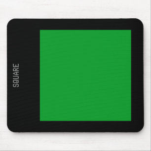 Square - Grass Green en Black Muismat