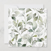 Square Greenery | Uitnodiging tot Waterverf bruilo (Achterkant)