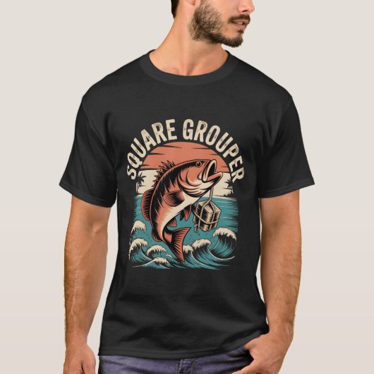 Square Grouper Visontwerp T-shirt (Voorkant)