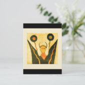 Square Hand Drum Native American Ceremonial Briefkaart (Staand voorkant)