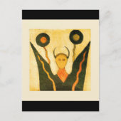 Square Hand Drum Native American Ceremonial Briefkaart (Voorkant)