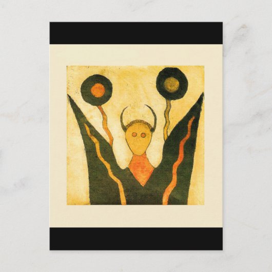 Square Hand Drum Native American Ceremonial Briefkaart (Voorkant)