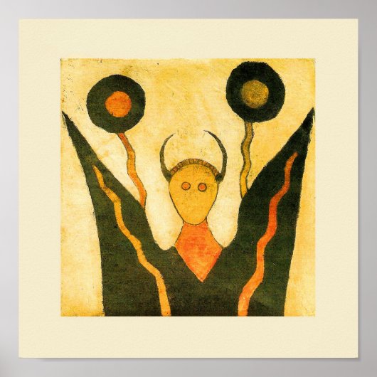 Square Hand Drum Native American Ceremonial Poster (Voorkant)