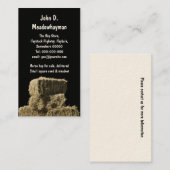 Square hay bales in een stapel zwarte achtergrond visitekaartje (Voorkant / Achterkant)