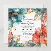 Square Hibiscus Serenade Paradise Save The Date (Voorkant)