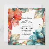 Square Hibiscus Serenade Paradise Save The Date (Voorkant)