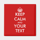 Square Houd rustig magneet | SJABLOON (Voorkant)