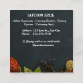 Square Indian Restaurant Visitekaartje (Achterkant)