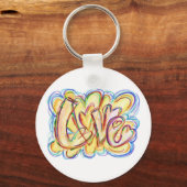 Square Inspirerend Word Heal Art Sleutelhanger (Voorkant)