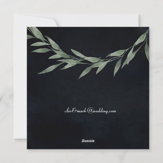 SQUARE INVITE Classic MIDNIGHT Feestdagenkaart (Achterkant)