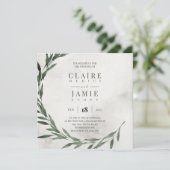 SQUARE INVITE Classic RUSTIC Feestdagenkaart (Staand voorkant)