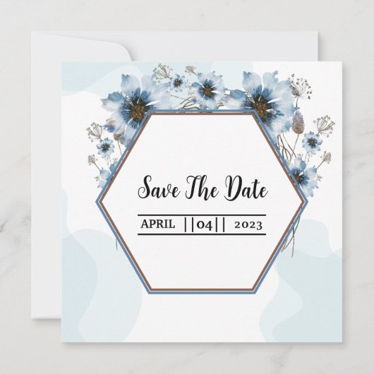 Square Kaart Wedding Invitation Kaart Design (Achterkant)