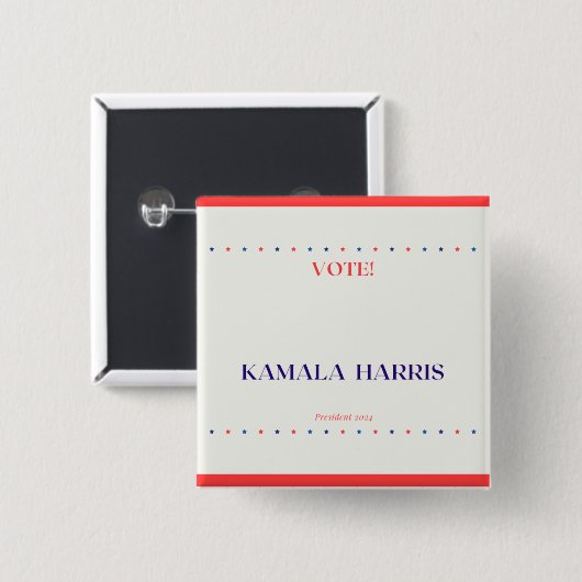 Square Kamala Harris Button (Voorkant /achterkant)