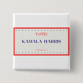 Square Kamala Harris-toets Vierkante Button 5,1 Cm