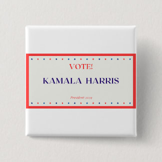 Square Kamala Harris-toets Vierkante Button 5,1 Cm