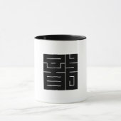 Square kanji-teken voor draak mok (Midden)