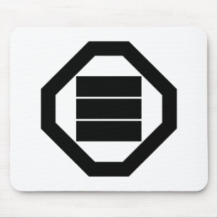 Square Kanji-tekens voor drie in Oshiki Muismat
